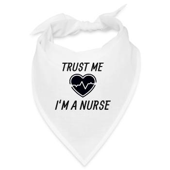Krankenschwester - Bandana - Weiß - Vorne