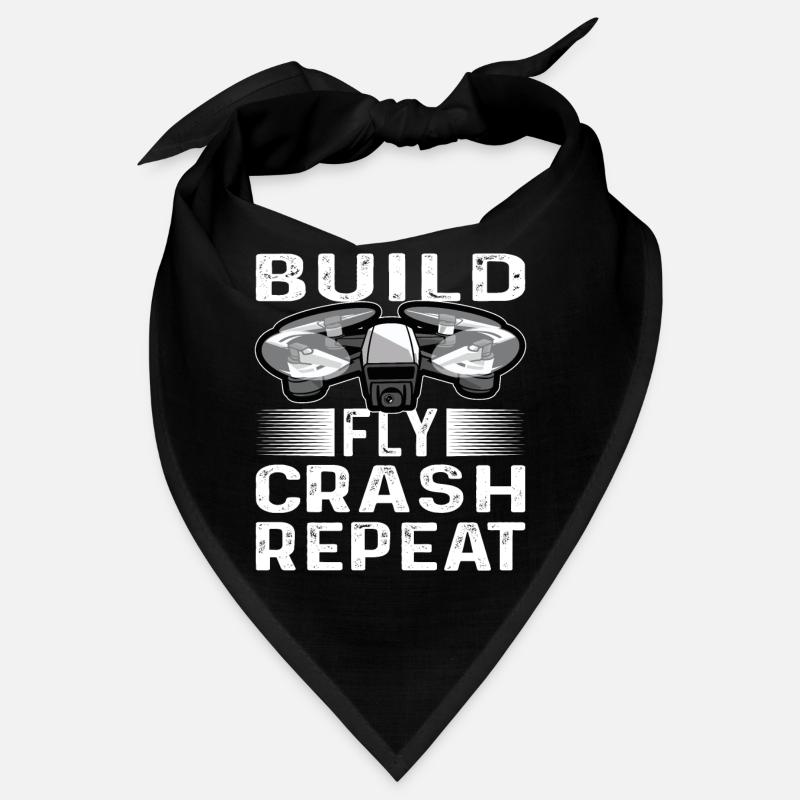 Build Fly Crash Repeat Drones Pilot Quadricopter Bandana