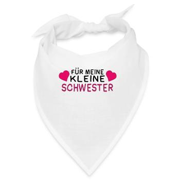 Kleine schwester Herz - Bandana - Weiß - Vorne