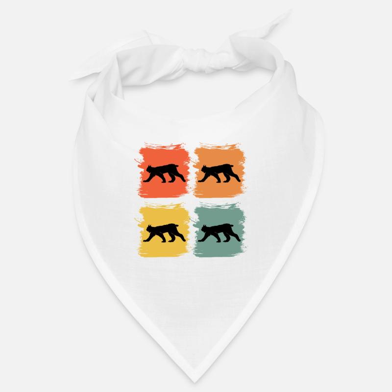 Luchs Wildtier Tier Retro Pop Art Geschenkidee Bandana
