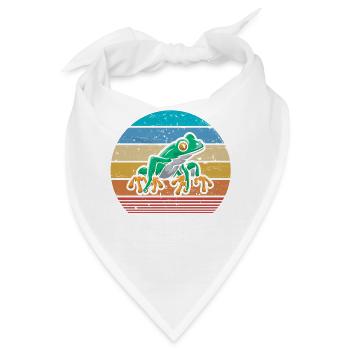 Retro Rotaugen-Laubfrosch Vintage Agalychnis callid - Bandana - Weiß - Vorne