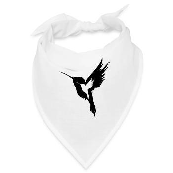 Kolibri - Black and White - Bandana - Weiß - Vorne