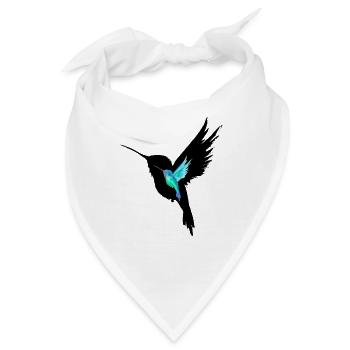 Smaragd-Kolibri - Bandana - Weiß - Vorne