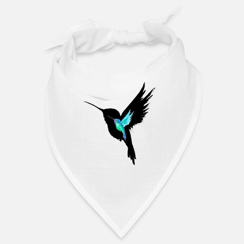 Smaragd-Kolibri - Bandana - Weiß