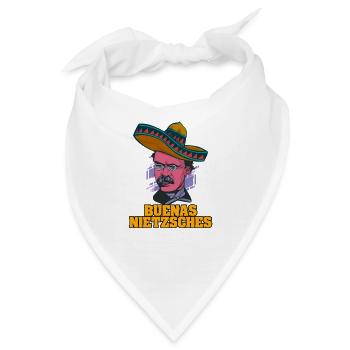 Buenas Nietzsches Design für einen Philosophen - Bandana - Weiß - Vorne