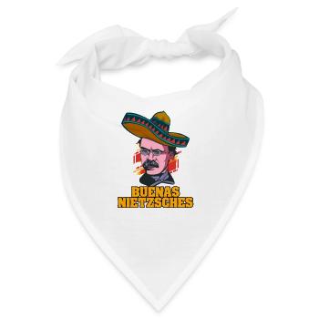 Buenas Nietzsches Motiv für einen Philosophen - Bandana - Weiß - Vorne