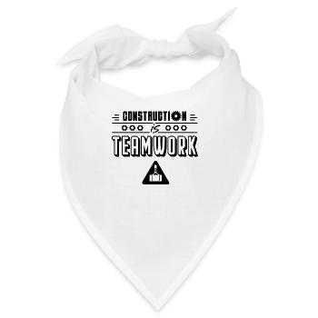 Bauarbeit ist Teamarbeit Baustelle Bauarbeiter - Bandana - Weiß - Vorne