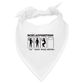 Schlafposition Elektriker - Bandana - Weiß - Vorne