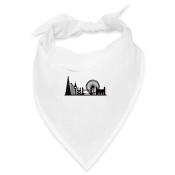 London Skyline - Bandana - Weiß - Vorne