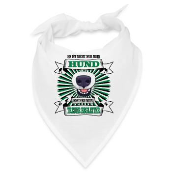 Hund Er ist nicht nur mein Hund - Bandana - Weiß - Vorne