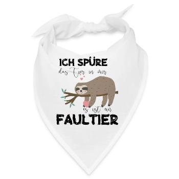 das Tier in mir - Bandana - Weiß - Vorne