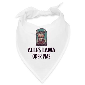 lustiger Lama Spruch - Bandana - Weiß - Vorne
