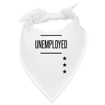 Arbeitsloses Hemd - Lustige Suche nach Jobkarriere - Bandana - Weiß - Vorne
