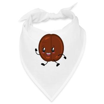 Kaffee Kaffeebohne - Bandana - Weiß - Vorne