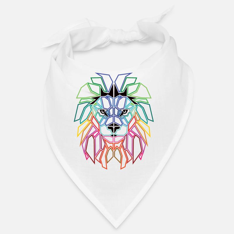Löwe Löwenkopf Polygon Bandana