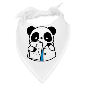 Augenarzt Optischer Panda - Bandana - Weiß - Vorne