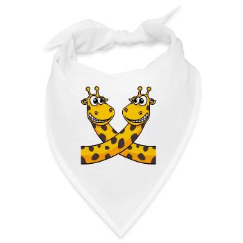 Giraffen Giraffe - Bandana - Weiß - Vorne