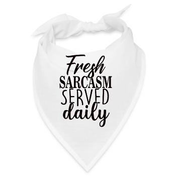 Fresh sarcasm served Daily - Bandana - Weiß - Vorne