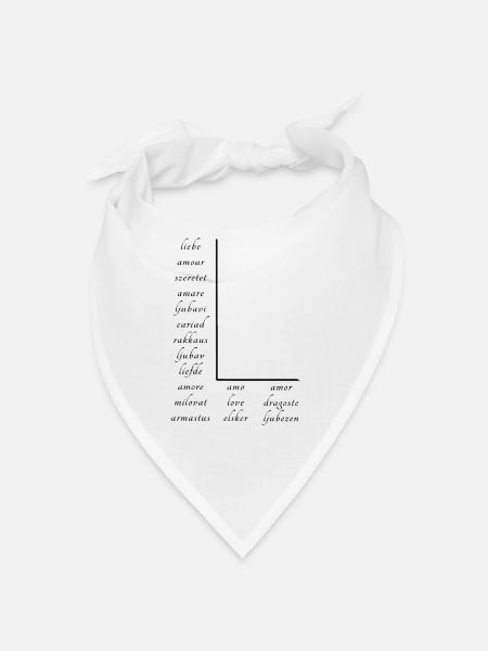 Love on many different languages - Bandana - white - Front