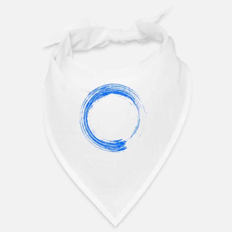 Rond design brosse bleu Bandana