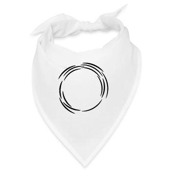 Kreis Design Linie Linien - Bandana - Weiß - Vorne