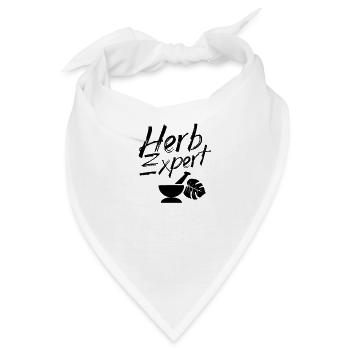 Kräuter Experte Kraut Gewürze Kräutergarten - Bandana - Weiß - Vorne