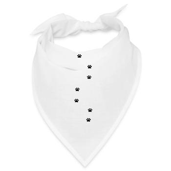 Pfoten - Bandana - Weiß - Vorne
