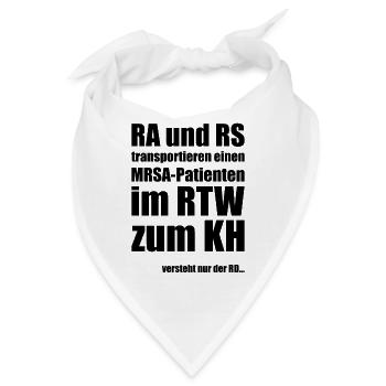 Rettungsdienst Notfallsanitäter Spruch - Bandana - Weiß - Vorne