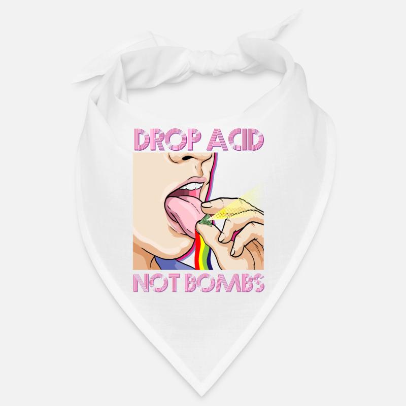 Drop Acid Not Bombs Techno Raver Cybergrind MDMA Bandana