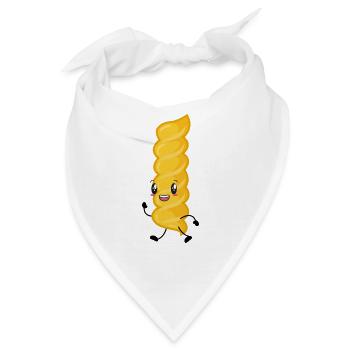 Nudel Pasta - Bandana - Weiß - Vorne