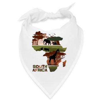 Südafrika Sonnenuntergang - Bandana - Weiß - Vorne