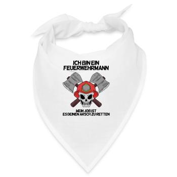 Feuerwehrmann - Bandana - Weiß - Vorne
