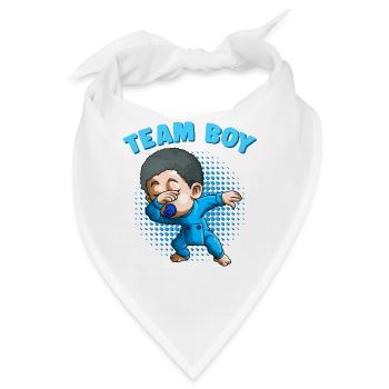 Team Boy lustige Geschlecht offenbaren Party Dabbing schwarz B - Bandana - Weiß - Vorne