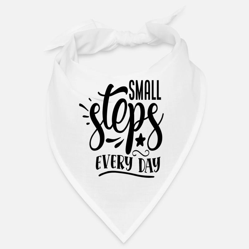 Cooler Spruch Motivation - small steps every day Bandana