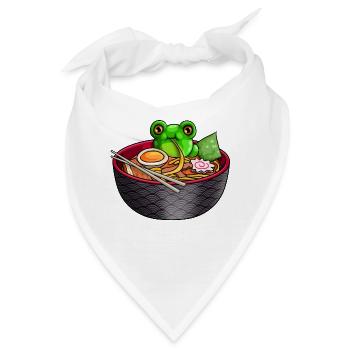 Kawaii Frosch Ramen süße Nudel Anime Otaku für Frosch - Bandana - Weiß - Vorne