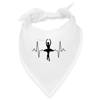 Tanzen Ballet Herzschlag - Bandana - Weiß - Vorne