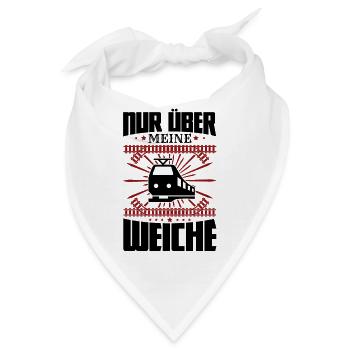 Nur über meine Weiche Straßenbahn Gleisbauer - Bandana - Weiß - Vorne
