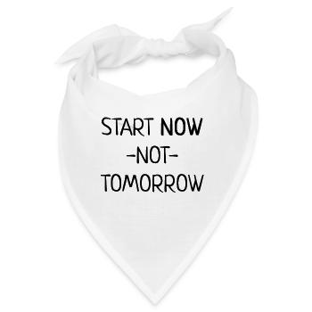 Motivation Antrieb Spruch - Bandana - Weiß - Vorne