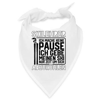Skilehrer Wintersport - Bandana - Weiß - Vorne