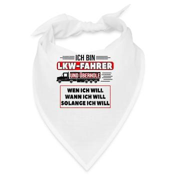 LKW-Fahrer LKW Fernfahrer Brummi Trucker Geschenk - Bandana - Weiß - Vorne