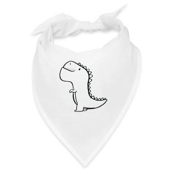 niedlicher Dino - Bandana - Weiß - Vorne