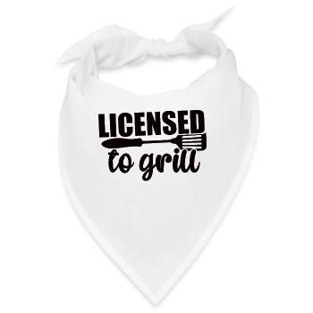 Grillchef Barbecue Grillsaison Grillen Lizensiert - Bandana - Weiß - Vorne
