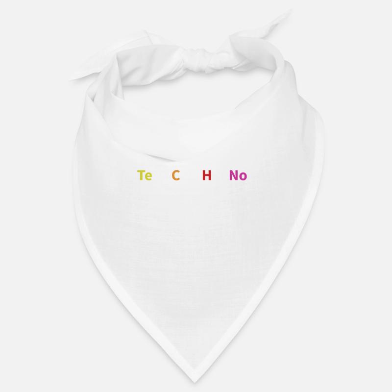 Techno Periodensystem Elemente Rave Techno Music - Bandana - Weiß
