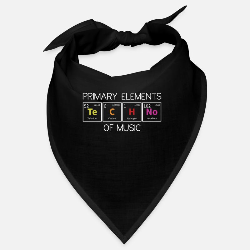 Techno Periodic Table Elements Rave Techno Music Bandana