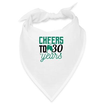 30 Geburtstag Ü30 Dreißiger | 30s Birthday 30er - Bandana - Weiß - Vorne
