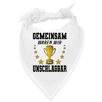 Pokal Abschiedsgeschenk Kollege Kollegin - Bandana - Weiß - Vorne