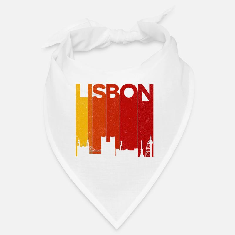 Lisbon Skyline Gradient Sunset Bandana