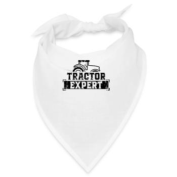 Traktor Experte Traktorfahrer Trecker - Bandana - Weiß - Vorne