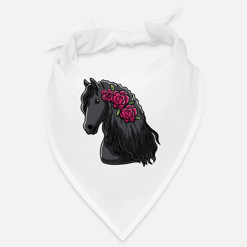 Cheval de frise avec des fleurs cadeau de fan de cheval Bandana