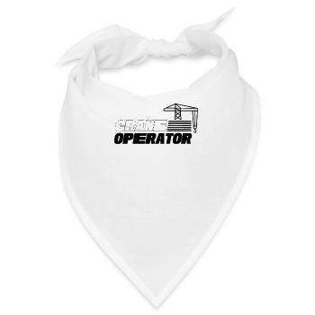 Kranfahrer Kran Baustelle Kranführer Krane - Bandana - Weiß - Vorne